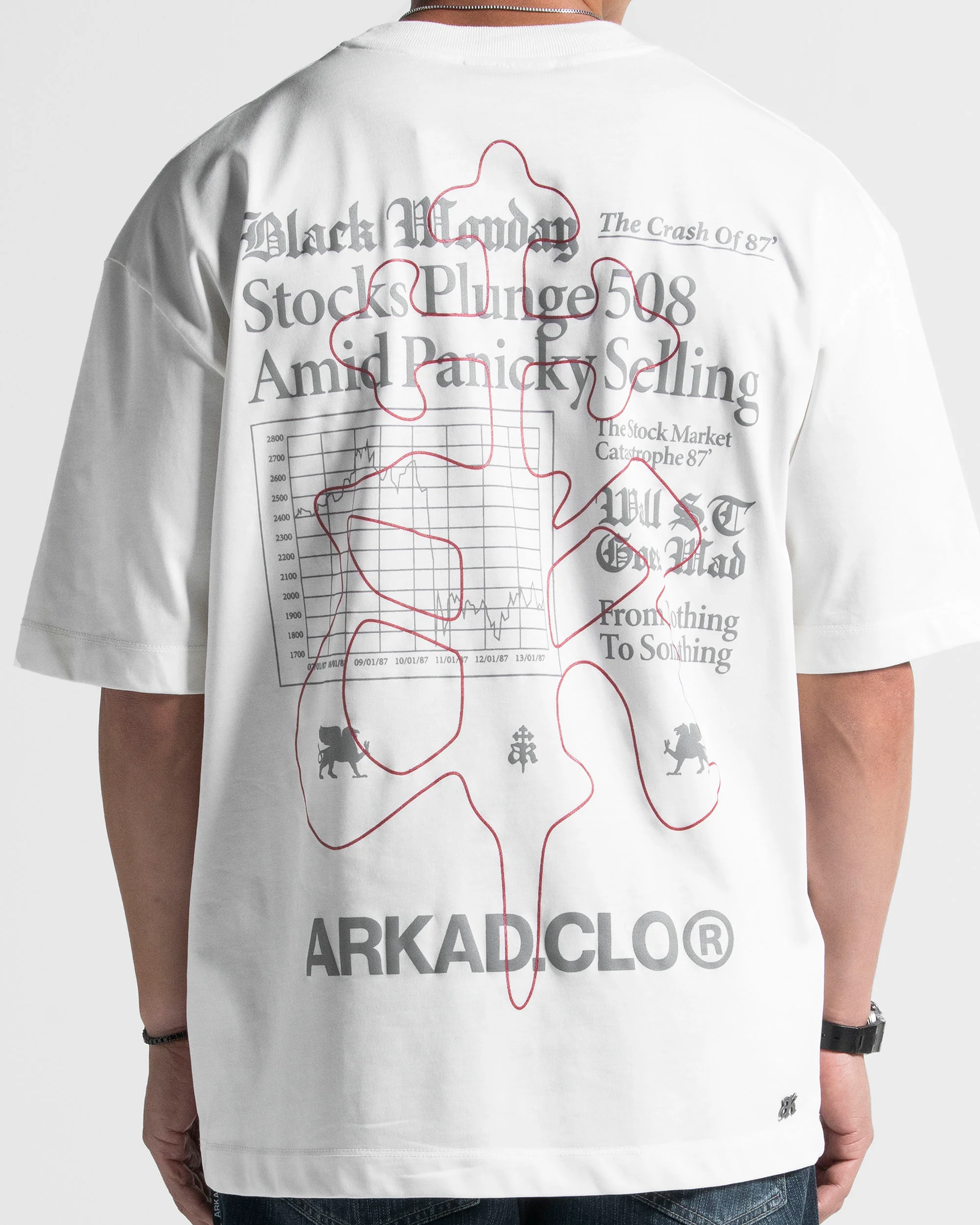 Tshirt Oversize Blanca AK Rojo - Image 3
