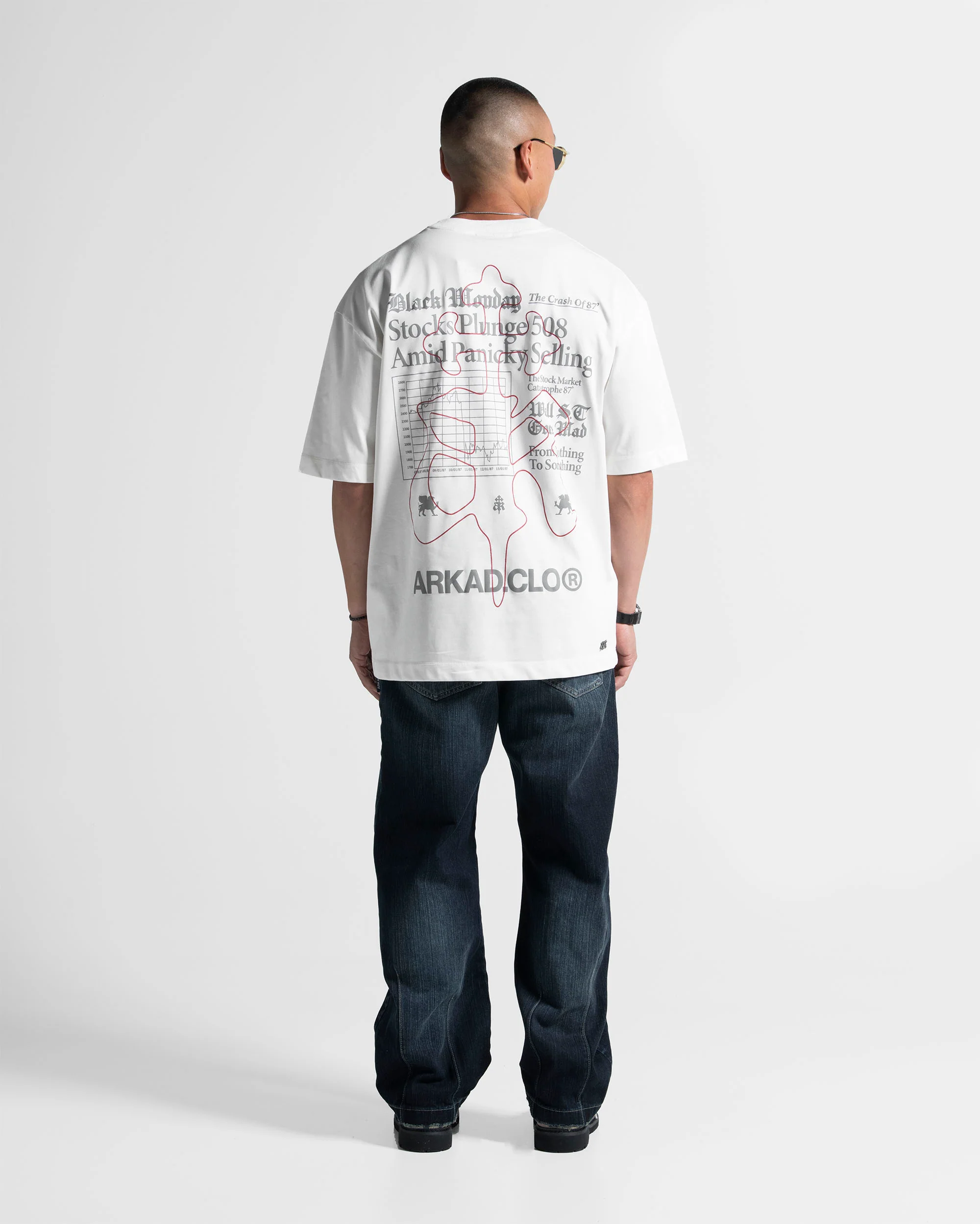 Tshirt Oversize Blanca AK Rojo - Image 4