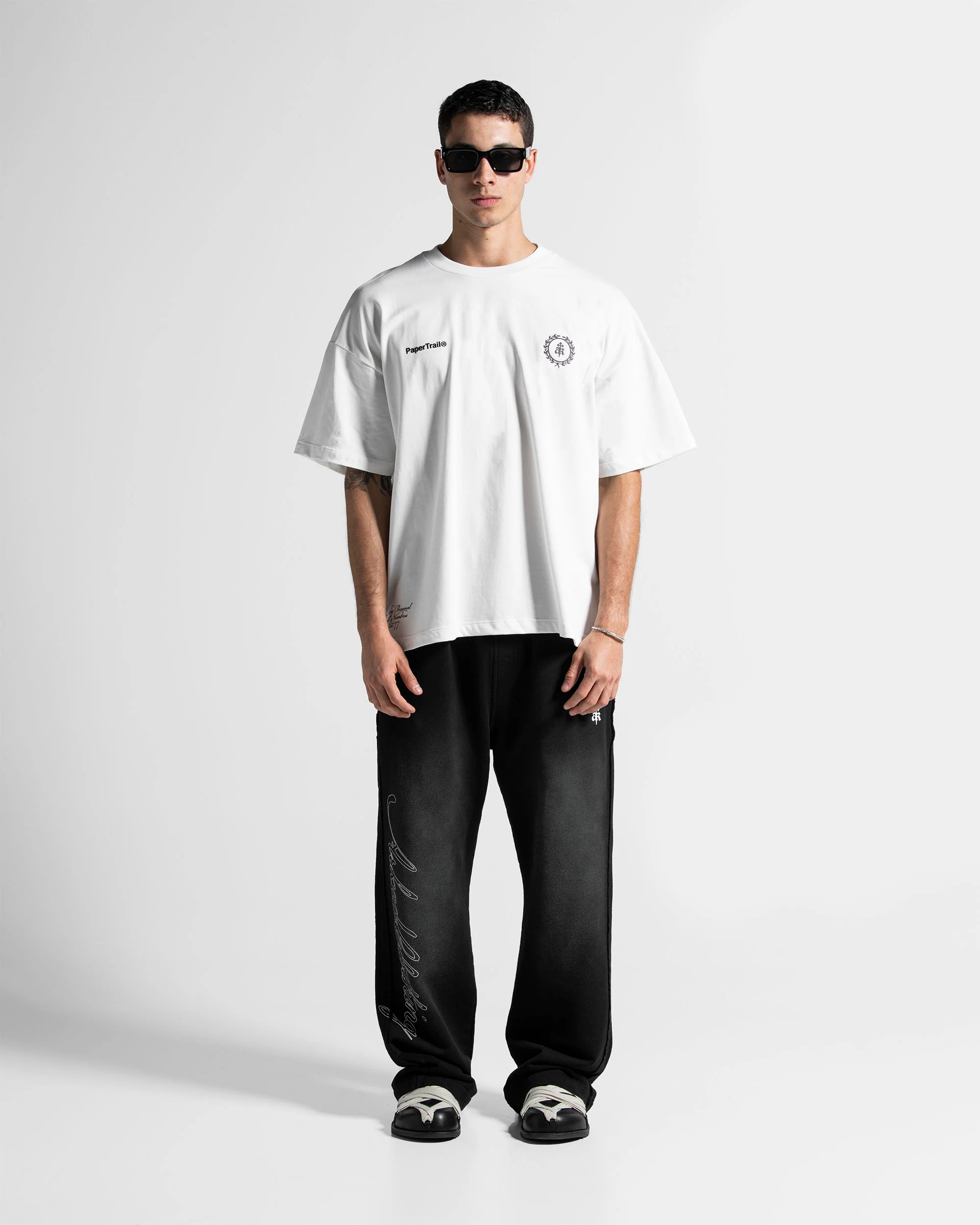Tshirt Oversize Blanca Paper Trail - Image 3