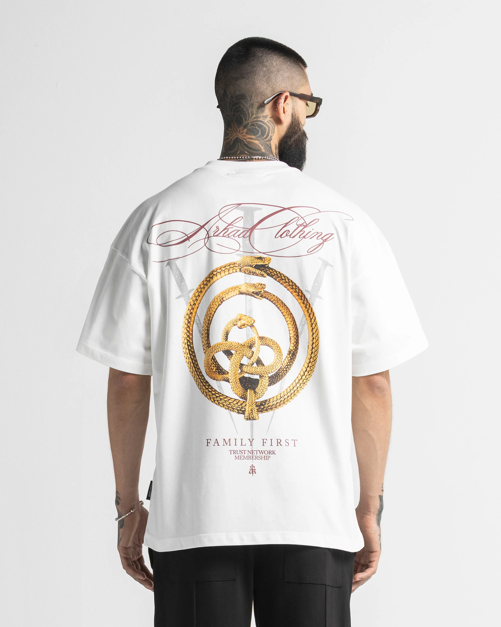 Tshirt Oversize Blanca Golden Snake