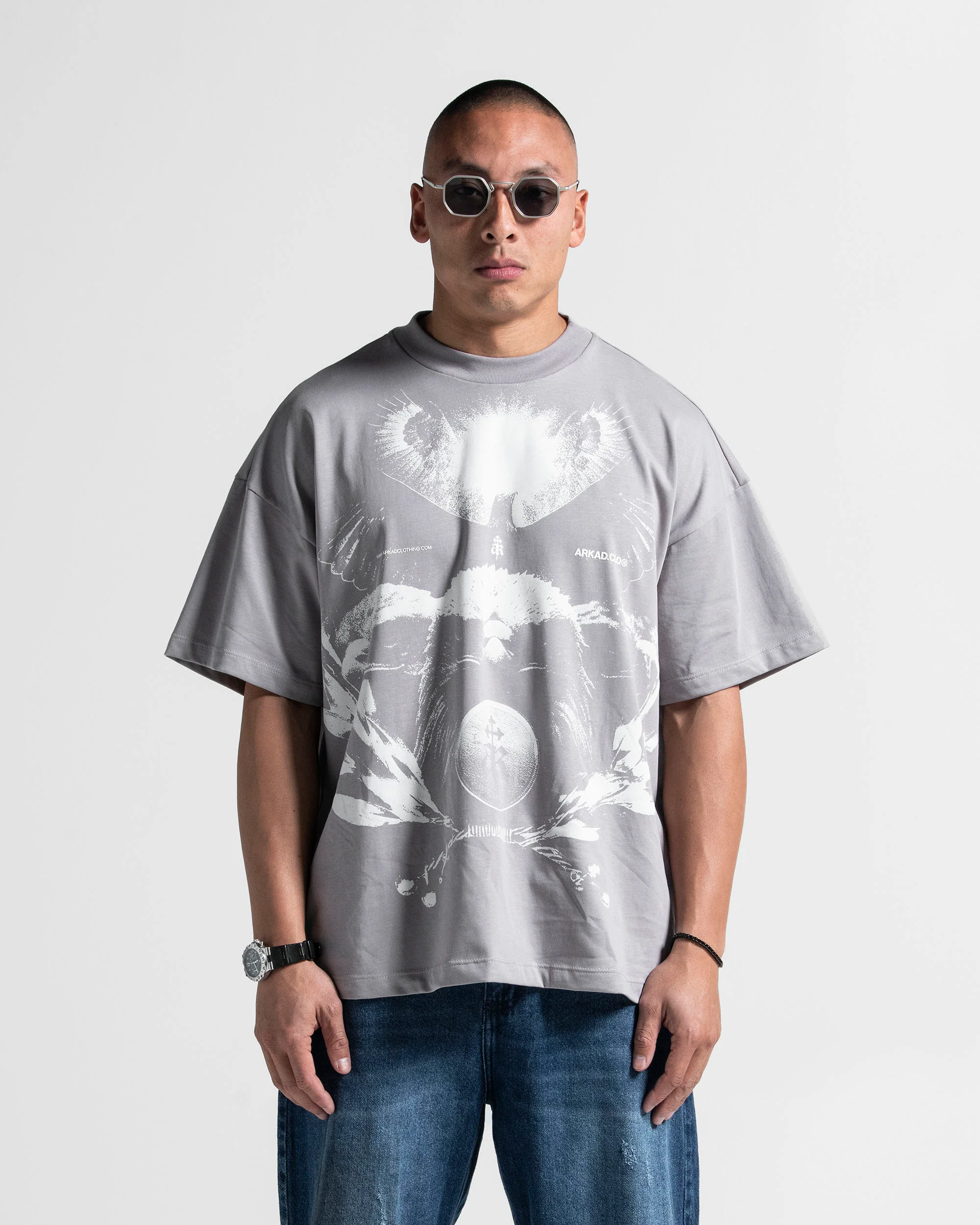 Tshirt Oversize Gris Paper Trail