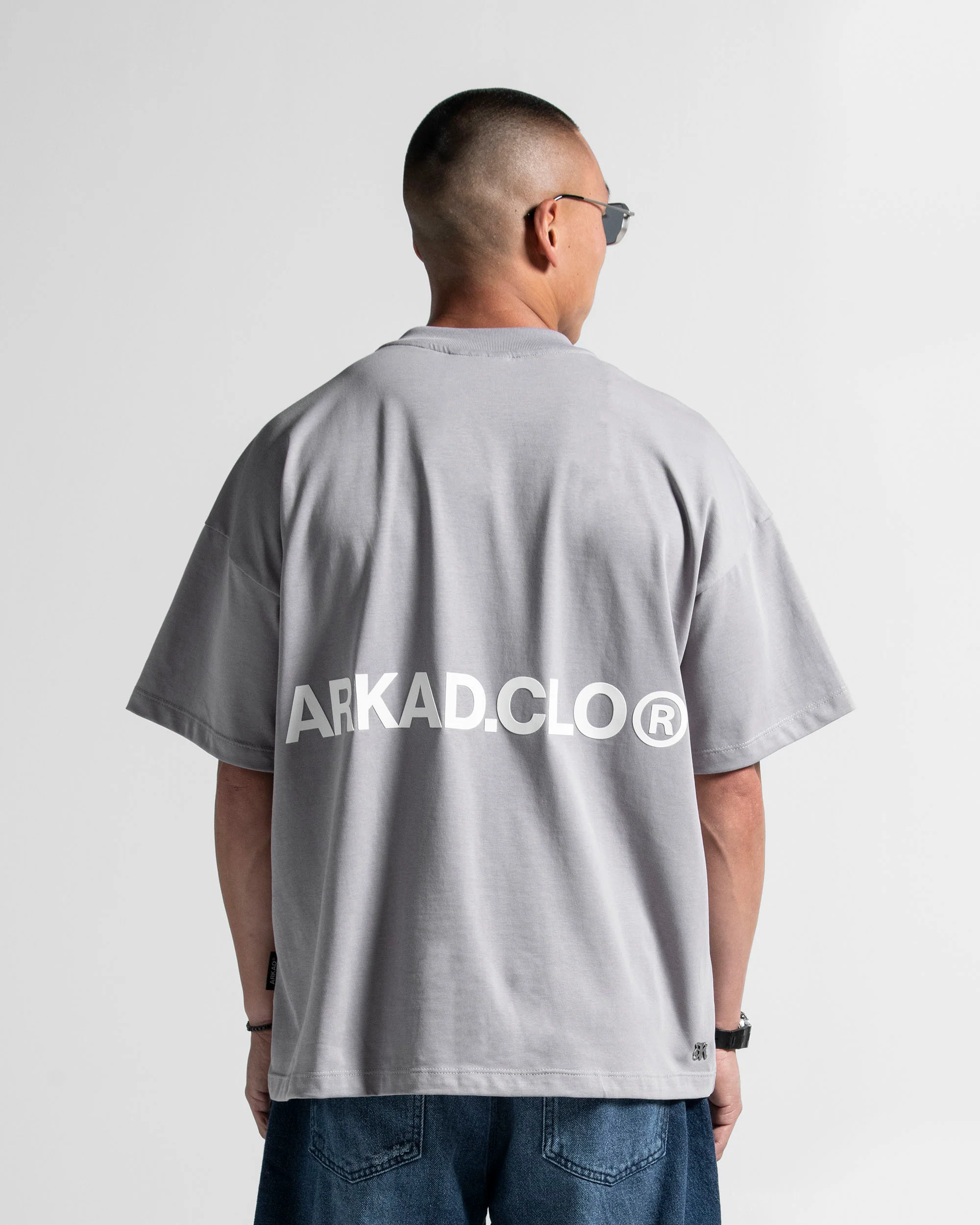 Tshirt Oversize Gris Paper Trail - Image 2
