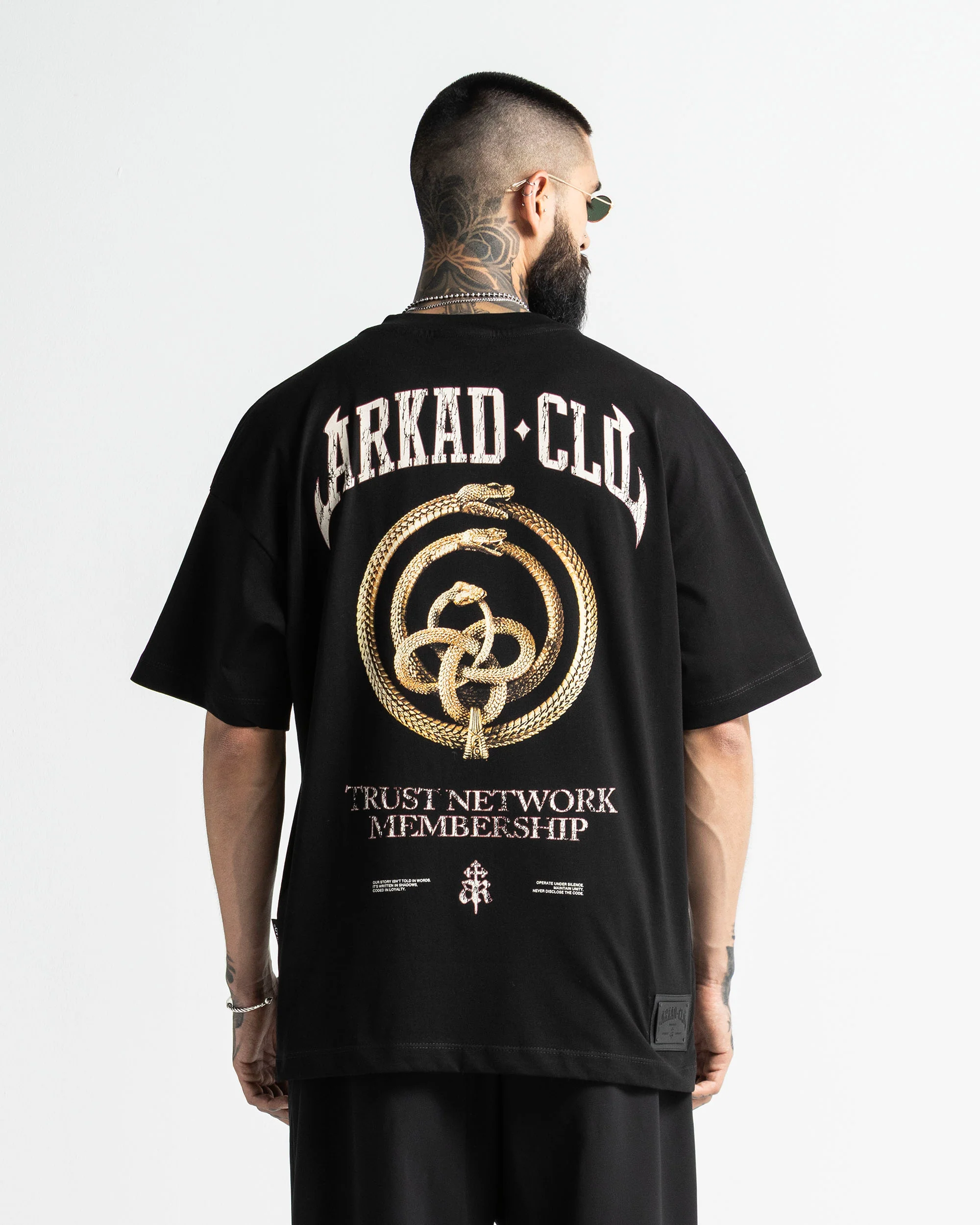 Tshirt Oversize Negra Arkad Clo