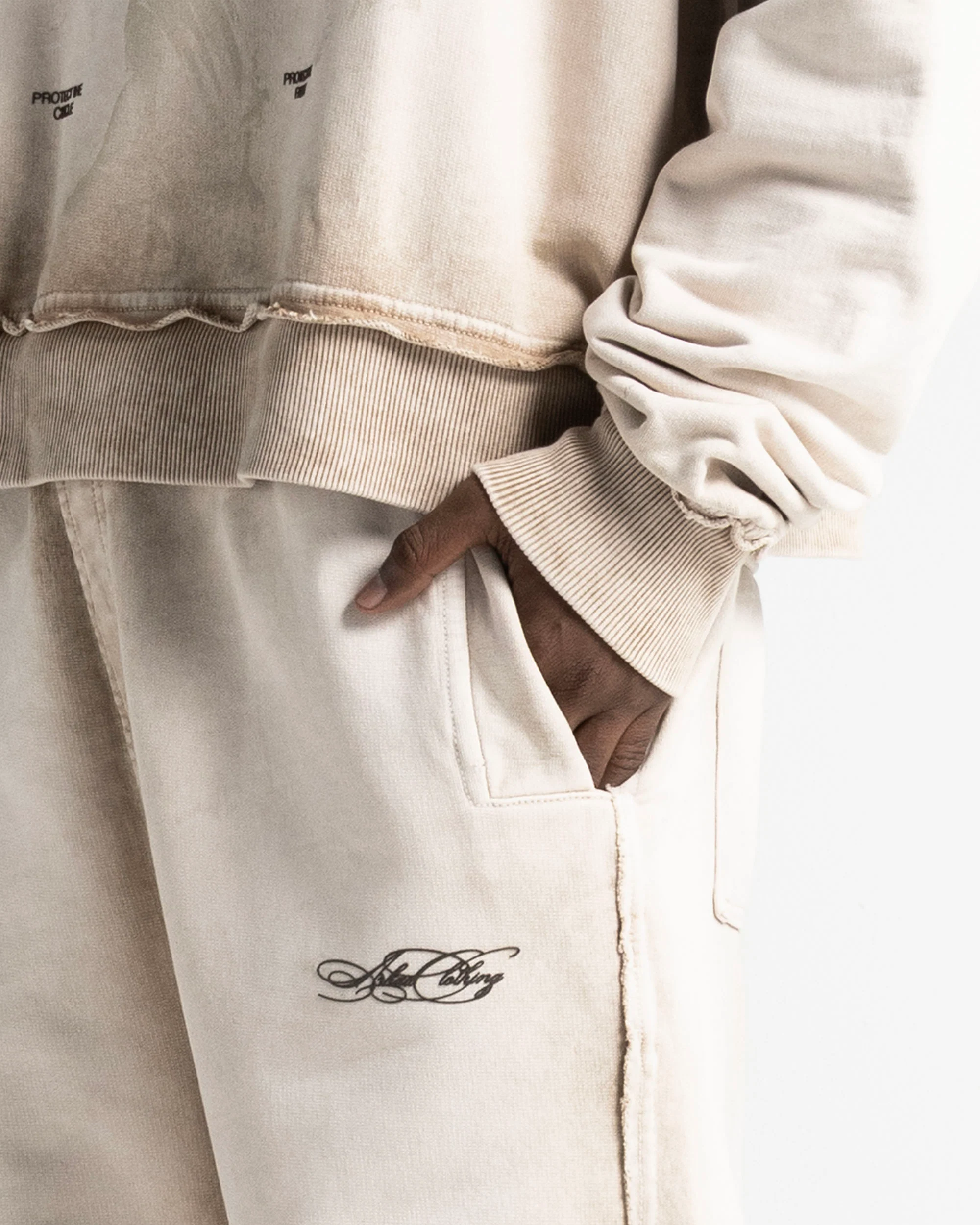 Washed Hoodie Sand - Image 10