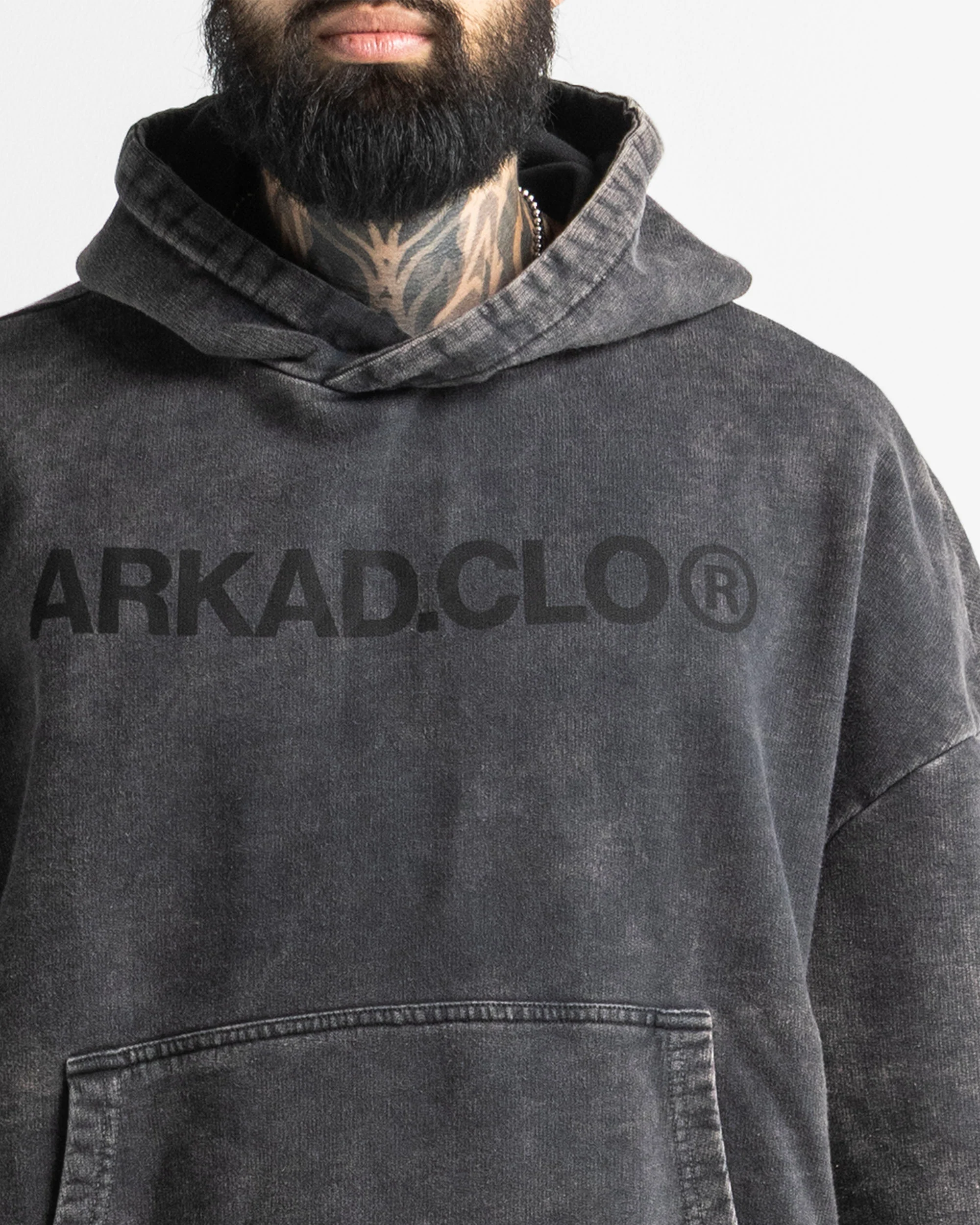 Washed Hoodie Family Negro - Image 5