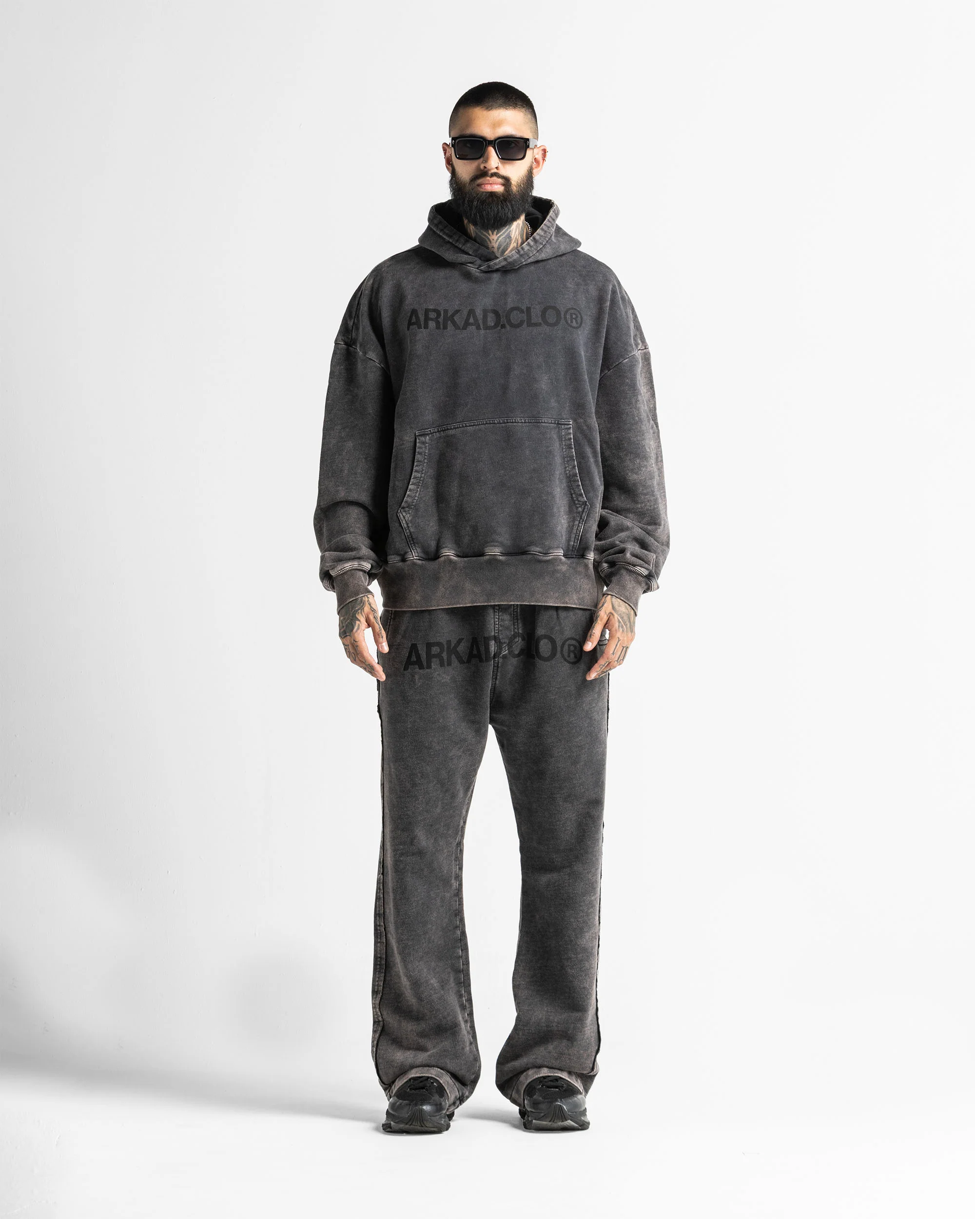 Washed Hoodie Family Negro - Image 8
