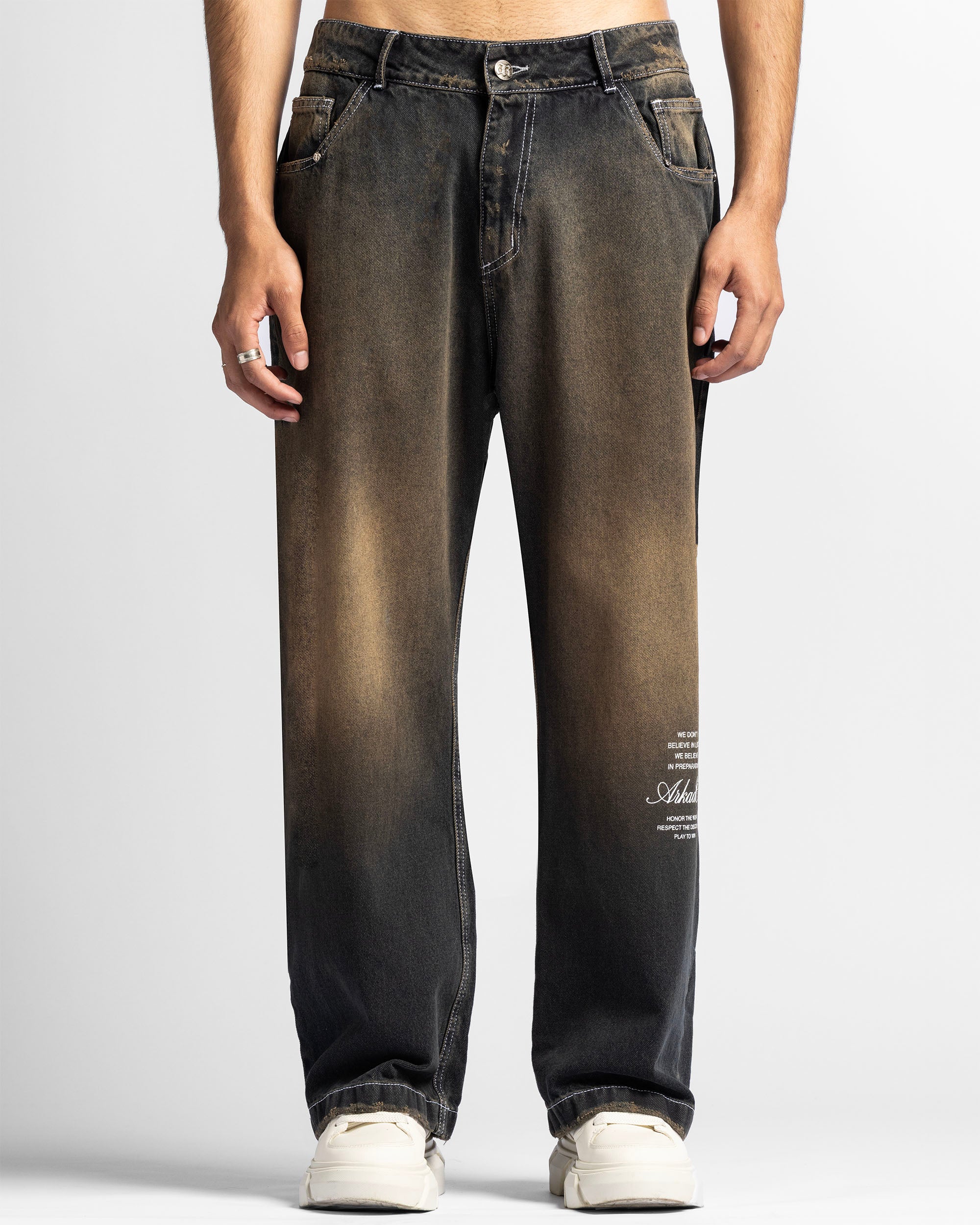 Washed Jean Dirty Oscuro