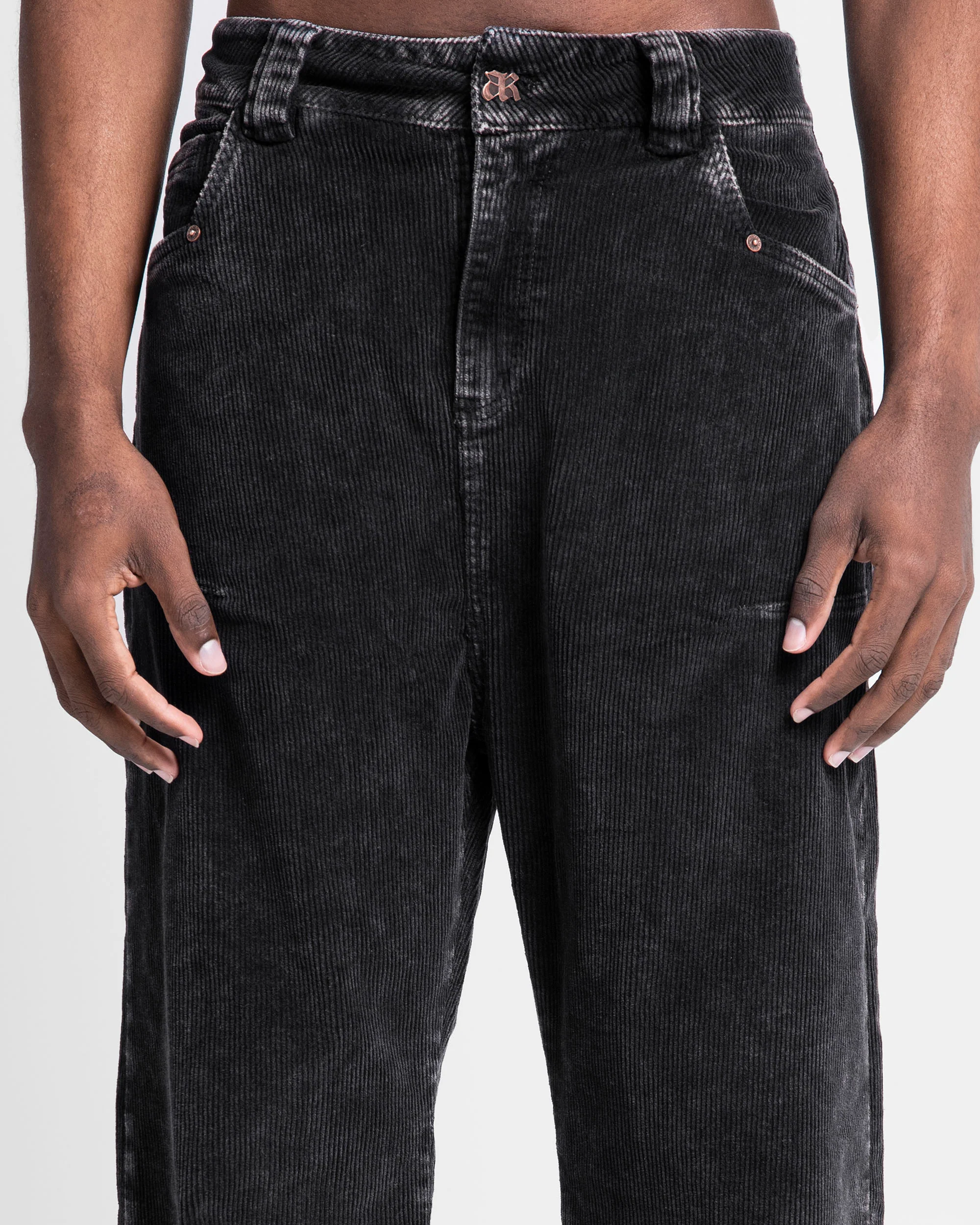 Washed Pant Corduroy Pinzas Negro - Image 10