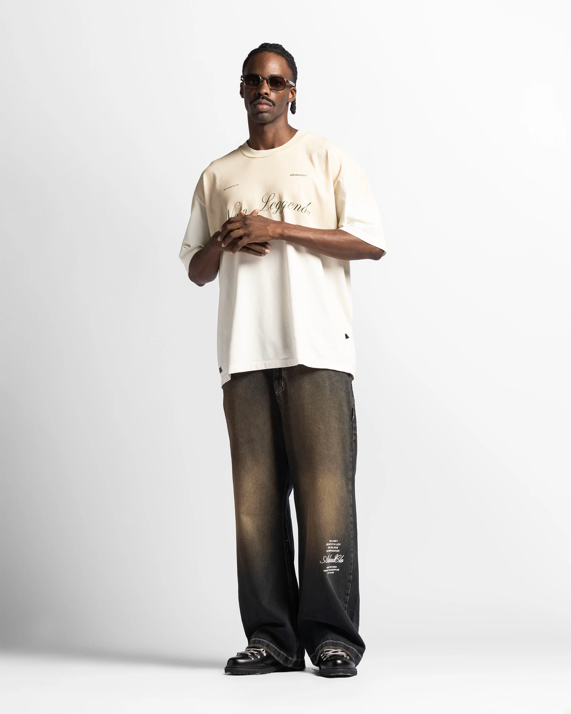 Washed Tshirt Oversize Beige Trophy - Image 2