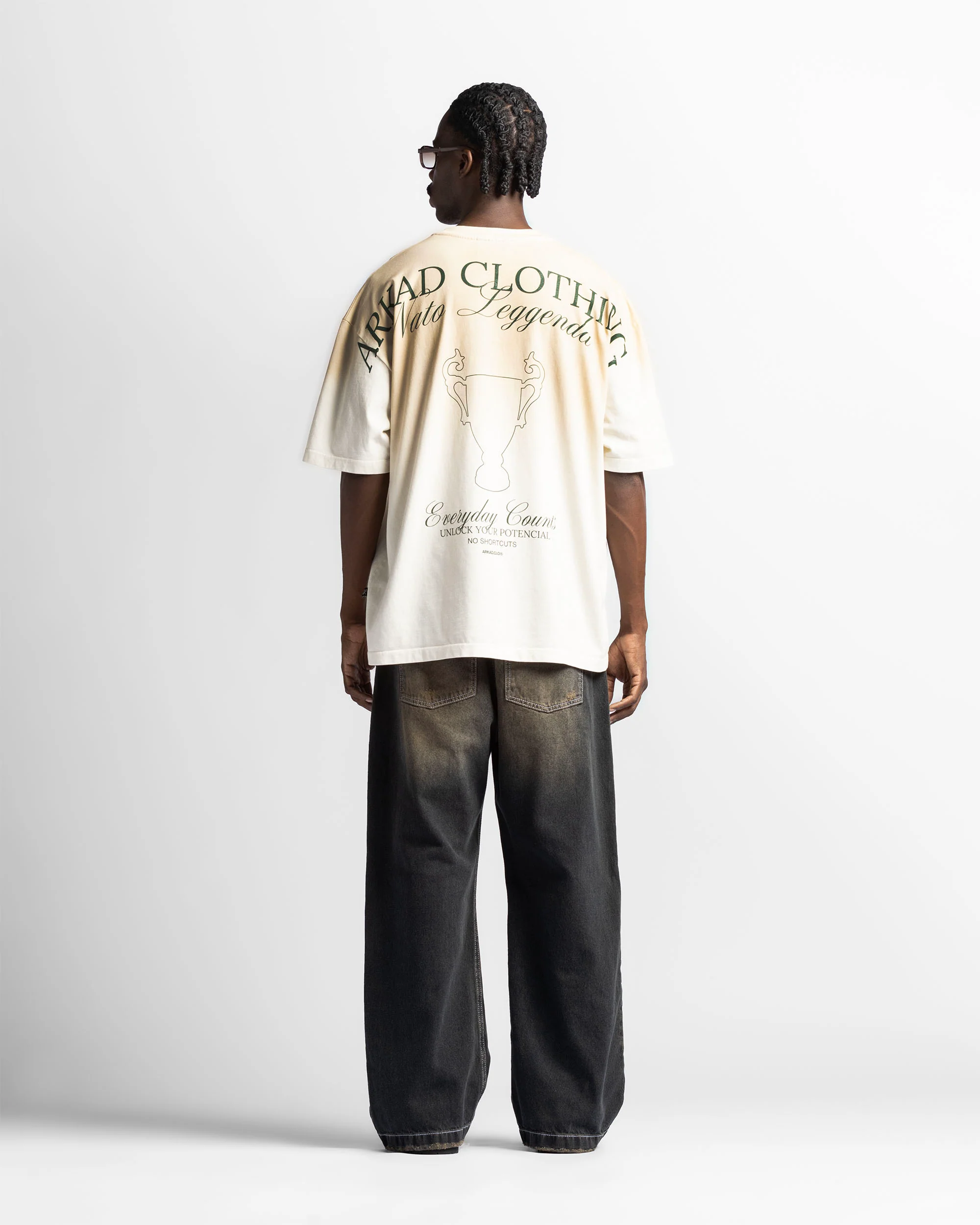 Washed Tshirt Oversize Beige Trophy - Image 6