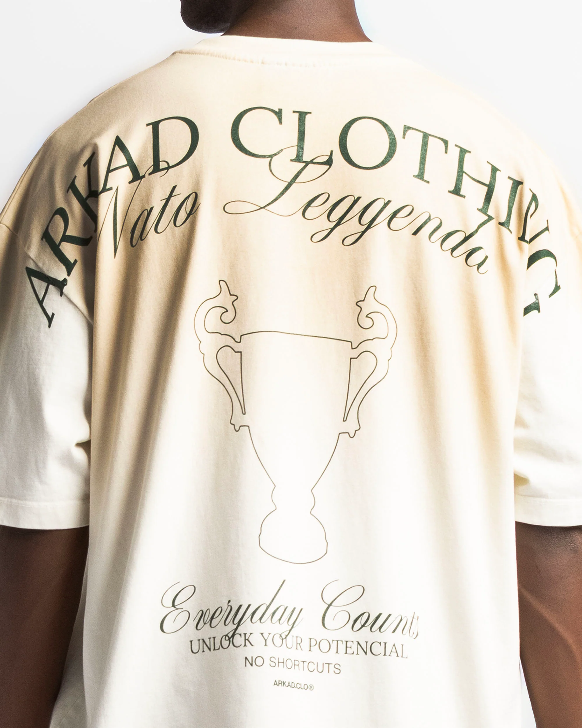Washed Tshirt Oversize Beige Trophy - Image 9