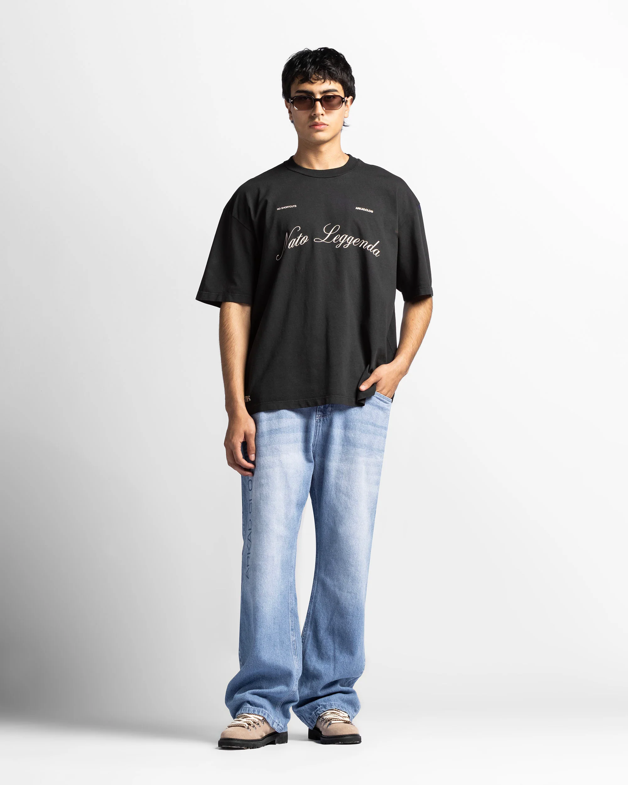 Washed Tshirt Oversize Negra Trophy - Image 5